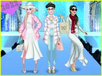 Winter White Outfits: Dress Up Game image