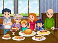 Family Dinner Jigsaw image
